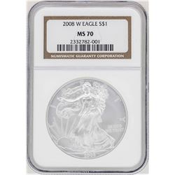 2008-W $1 American Silver Eagle Coin NGC MS70