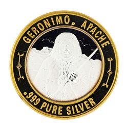 .999 Silver Geronimo Apache $10 Casino Limited Native American Series Gaming Tok