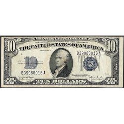 1934D $10 Silver Certificate Note