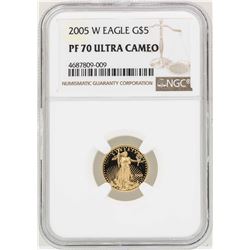 2005-W $5 American Gold Eagle Coin NGC PF70 Ultra Cameo