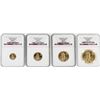 Image 1 : Set of (4) 2006 American Gold Eagle Coins NGC MS70 First Strikes