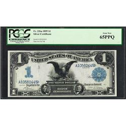 1899 $1 Black Eagle Silver Certificate Note Fr.226a PCGS Gem New 65PPQ