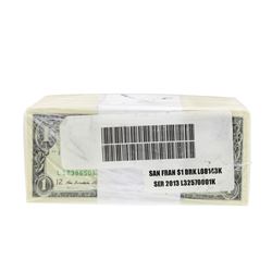 Pack of (1000) Consecutive 2013 $1 Federal Reserve STAR Notes Uncirculated