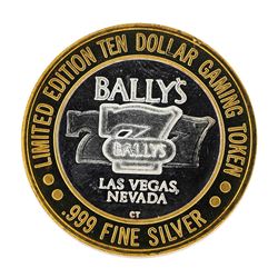 .999 Silver Bally's Las Vegas, Nevada $10 Casino Limited Edition Gaming Token
