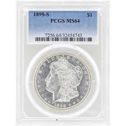 1898-S $1 Morgan Silver Dollar Coin PCGS MS64