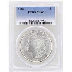 1889 $1 Morgan Silver Dollar Coin PCGS MS63