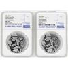 Image 1 : Lot of (2) 2018 Niue $2 Star Wars Stormtrooper Silver Coins NGC MS70 Early Relea