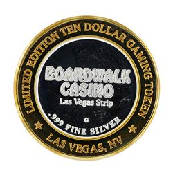 .999 Silver Boardwalk Casino Las Vegas, NV $10 Limited Edition Gaming Token