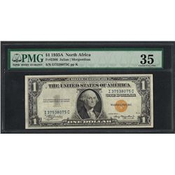 1935A $1 North Africa Silver Certificate WWII Emergency Note PMG Choice Very Fin