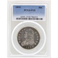 1810 Capped Bust Half Dollar Coin PCGS F15
