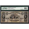 Image 1 : 1840's $5 Canal Bank New Orleans Obsolete Note PMG Gem Uncirculated 66EPQ