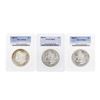 Image 1 : Lot of (3) 1885-O $1 Morgan Silver Dollar Coins PCGS MS64