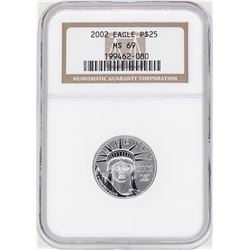 2002 $25 Platinum American Eagle Coin NGC MS69