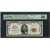Image 1 : 1929 $5 National Currency Note Redwood City, California CH# 7279 PMG Very Fine 3