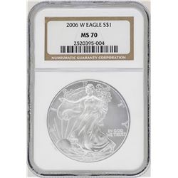 2006-W $1 American Silver Eagle Coin NGC MS70