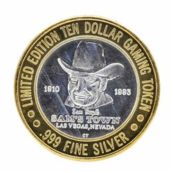 .999 Silver Sam's Town Las Vegas $10 Limited Edition Casino Gaming Token