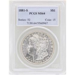 1881-S $1 Morgan Silver Dollar Coin PCGS MS64