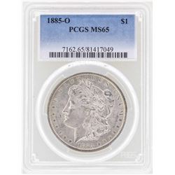 1885-O $1 Morgan Silver Dollar Coin PCGS MS65