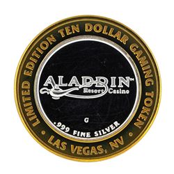 .999 Silver Aladdin Resort Casino $10 Casino Limited Edition Gaming Token