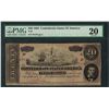 Image 1 : 1864 $20 Confederate States of America Note T-67 PMG Very Fine 20