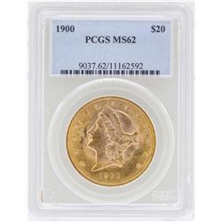 1900 $20 Liberty Head Double Eagle Gold Coin PCGS MS62