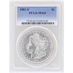 1881-S $1 Morgan Silver Dollar Coin PCGS MS65