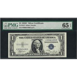 1935C $1 Silver Certificate Note Fr.1612 PMG Gem Uncirculated 65EPQ