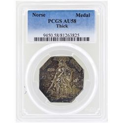 1925 Norse American Centennial Silver Medal Thick PCGS AU58