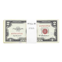 Lot of (15) 1953/1963 $2 Legal Tender Notes