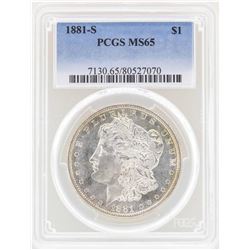 1881-S $1 Morgan Silver Dollar Coin PCGS MS65