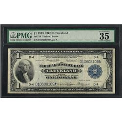 1918 $1 Federal Reserve Bank Note Cleveland Fr.718 PMG Very Fine 35EPQ