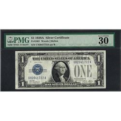 1928A $1 Funnyback Silver Certificate Note Fr.1601 PMG Very Fine 30EPQ