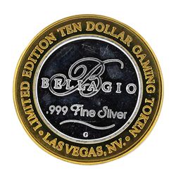 .999 Silver Bellagio Las Vegas, NV $10 Casino Limited Edition Gaming Token