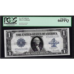 1923 $1 Silver Certificate Note Fr.237 PCGS Gem New 66PPQ