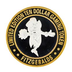.999 Silver Fitzgeralds Casino & Hotel $10 Limited Edition Gaming Token