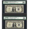 Image 1 : Lot of (2) Consecutive 1935D $1 Silver Certificate STAR Notes PMG Choice AU 58EP