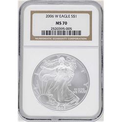 2006-W $1 American Silver Eagle Coin NGC MS70
