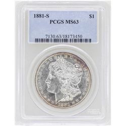 1881-S $1 Morgan Silver Dollar Coin PCGS MS63