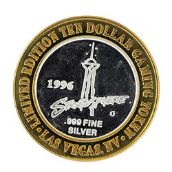 .999 Silver Stratoshpere Las Vegas Nevada $10 Casino Limited Edition Gaming Toke