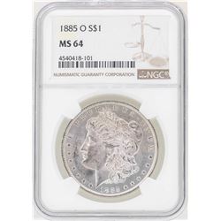 1885-O $1 Morgan Silver Dollar Coin NGC MS64