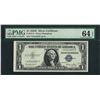 Image 1 : 1935E $1 Silver Certificate STAR Note Fr.1614* PMG Choice Uncirculated 64EPQ