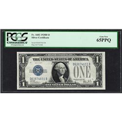 1928B $1 Funnyback Silver Certificate Note Fr.1602 PCGS Gem New 65PPQ