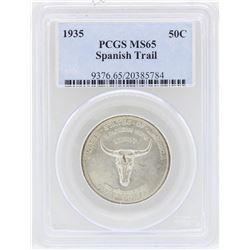 1935 Spanish Trail Commemorative Half Dollar Coin PCGS MS65