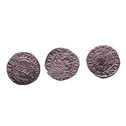Lot of (3) 1540-1590 KB Hungary Ferdinand I - Madonna & Child Silver Denar Coins