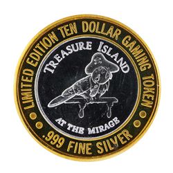 .999 Silver Treasure Island Las Vegas, Nevada $10 Casino Limited Edition Gaming