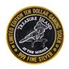 Image 1 : .999 Silver Treasure Island Las Vegas, Nevada $10 Casino Limited Edition Gaming
