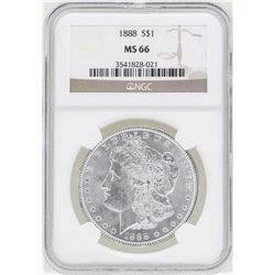 1888 $1 Morgan Silver Dollar Coin NGC MS66