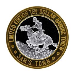 .999 Silver Sam's Town Las Vegas Nevada $10 Casino Limited Edition Gaming Token