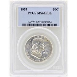 1955 Franklin Half Dollar Coin NGC MS62FBL