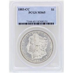 1883-CC $1 Morgan Silver Dollar Coin PCGS MS65